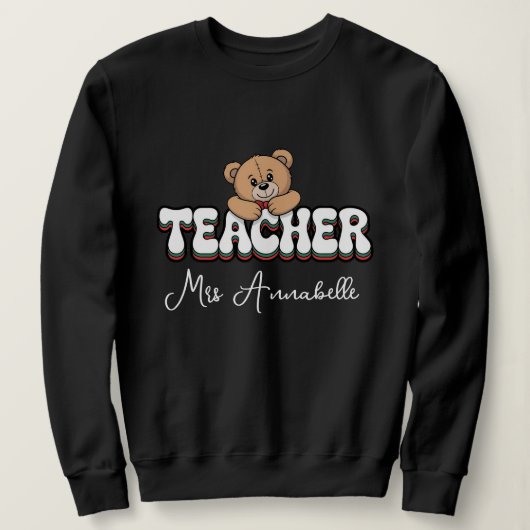 Personalized teacher Retro style  design  Trui (Design voorkant)