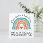 Personalized Teacher Thank You Card Rainbow Design Feestdagenkaart (Staand voorkant)