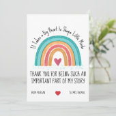 Personalized Teacher Thank You Card – Rainbow Quot Feestdagenkaart (Staand voorkant)