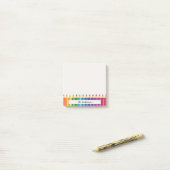 Personalized Teacher's Name Colorful Pencils Post-it® Notes (Op bureau)