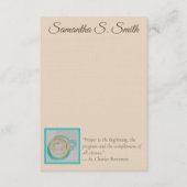 Personalized Teal Heart Coffee Cup Flat Note Card Kaart (Voorkant)