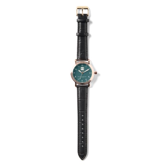 Personalized Teal Minimal custom name green Horloge (Bandje)