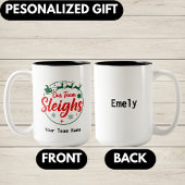 Personalized Team Christmas,Office Christmas Party Tweekleurige Koffiemok