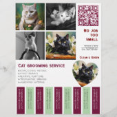 Personalized Tear Off Flyer Cat QR code  (Voorkant)