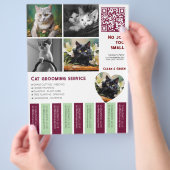 Personalized Tear Off Flyer Cat QR code (Hand)