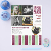 Personalized Tear Off Flyer Cat QR code (Enkel)
