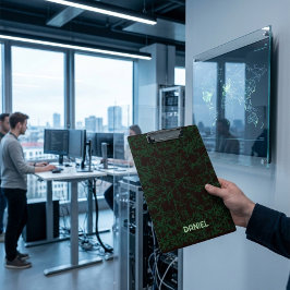 Personalized Tech Circuit Modern Clipboard Klembord