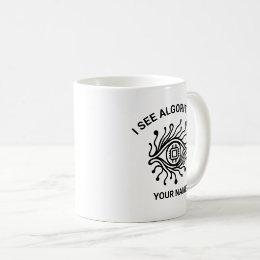 Personalized Tech Mug with Custom Text Koffiemok (Voorkant rechts)