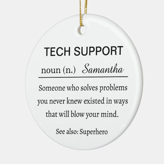 Personalized Tech Support Definition Keramisch Ornament (Links)