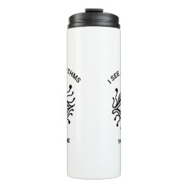 Personalized Tech Thermal Tumbler with Custom Text Thermosbeker