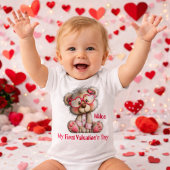 Personalized Teddy Bear Baby Bodysuit