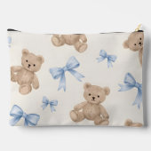Personalized Teddy Bear & Blue Bow Pattern Etui (Achterkant)