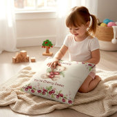 Personalized Teddy Bear Cherry Floral Pillow Kussen