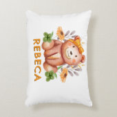 Personalized Teddy Bear Pillow for Girls - A Cuddl Accent Kussen (Voorkant(Verticaal))