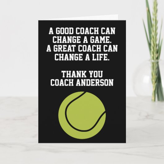 Personalized Tennis Coach From Team Players Sports Kaart (Voorkant)