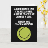 Personalized Tennis Coach From Team Players Sports Kaart (Gele Bloem)