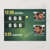 Personalized Tennis Scoreboard – Custom Match Briefkaart (Voorkant)