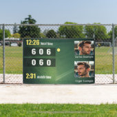 Personalized Tennis Scoreboard – Custom Match Spandoek (Insitu)