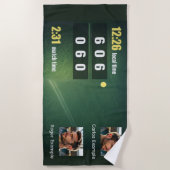 Personalized Tennis Scoreboard Match Result Strandlaken (Voorkant)