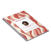 Personalized Terra Cota and Cream Wave Patterned  Notitieboek (Rechterzijde)