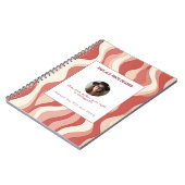 Personalized Terra Cota and Cream Wave Patterned  Notitieboek (Linkerzijde)