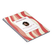 Personalized Terra Cota and Cream Wave Patterned Notitieboek (Rechterzijde)