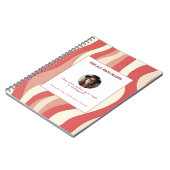 Personalized Terra Cota and Cream Wave Patterned Notitieboek (Linkerzijde)