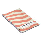 Personalized Terra Cotta and Cream Wave Patterned Notitieboek (Rechterzijde)