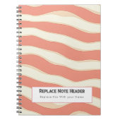 Personalized Terra Cotta and Cream Wave Patterned  Notitieboek (Voorkant)