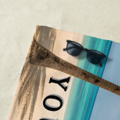 Personalized Text - Custom Tropical Beach Design  Strandlaken (In situ)