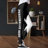 Personalized Text Pet Black And White Cute Cat Mom Leggings