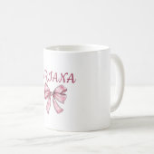 Personalized  text Pink Bow Mug  Koffiemok (Voorkant rechts)