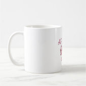 Personalized  text Pink Bow Mug  Koffiemok (Links)