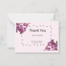 Personalized Thank You Card | Cherry Blossom Flora Notitiekaartje