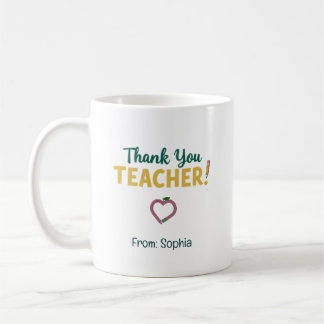 Personalized Thank You Teacher Gift From Student  Koffiemok