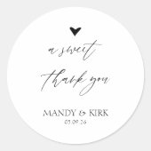 Personalized Thank You Wedding Favor Sticker (Voorkant)