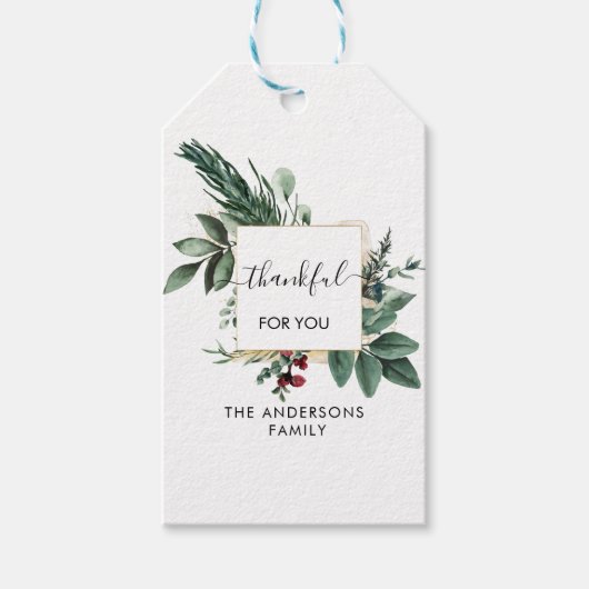 Personalized Thankful for you! Cadeaulabel (Voorkant)