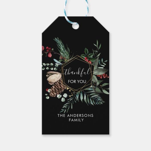 Personalized Thankful for you! Cadeaulabel (Voorkant)