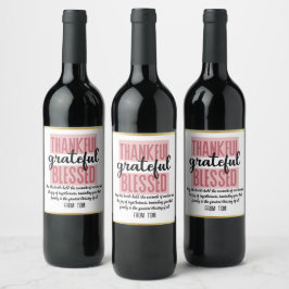 Personalized Thanksgiving Bottle Labels: Share the Wijn Etiket