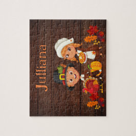 Personalized Thanksgiving Child Name Puzzle  Legpuzzel