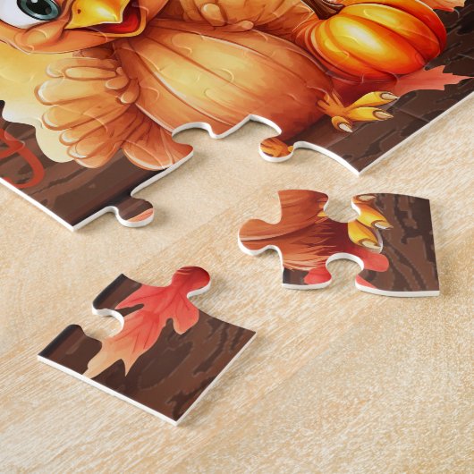 Personalized Thanksgiving Child Name Puzzle  Legpuzzel (Zijkant)