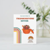 Personalized Thanksgiving Dinner  Invitation Kaart (Staand voorkant)