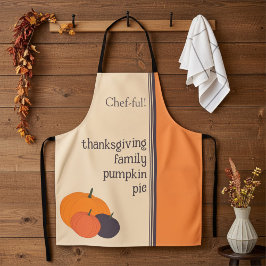 Personalized Thanksgiving Family Pumpkin Chef-ful Schort