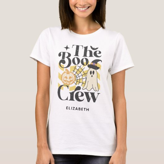 Personalized The Boo Crew Halloween T-Shirt (Voorkant)