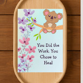 Personalized Therapist Client Blue Pastel Floral Bedankkaart