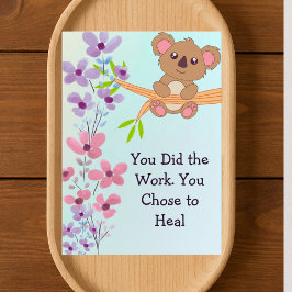 Personalized Therapist Client Blue Pastel Floral Bedankkaart