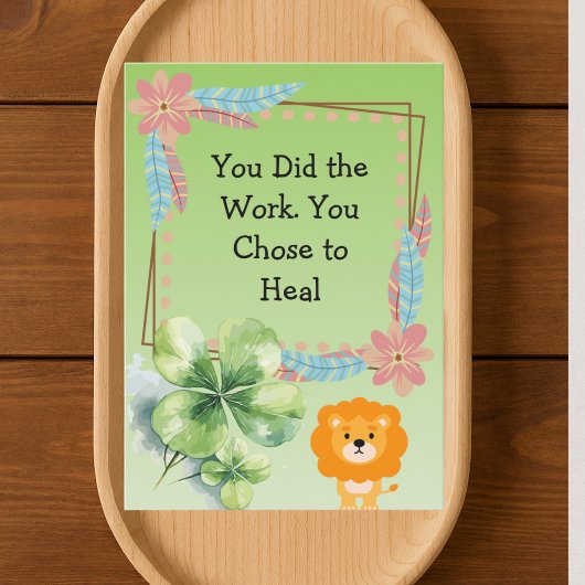 Personalized Therapist Client Green Eucalyptus Bedankkaart