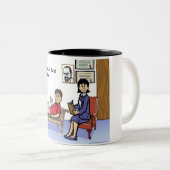 Personalized Therapist, Counselor - Female Cartoon Tweekleurige Koffiemok (Voorkant rechts)