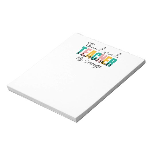 Personalized Third Grade Teacher – Custom Teacher Notitieblok (Linkerzijde)