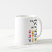 Personalized This Amazing Dad Belongs To | Custom  Koffiemok (Voorkant rechts)